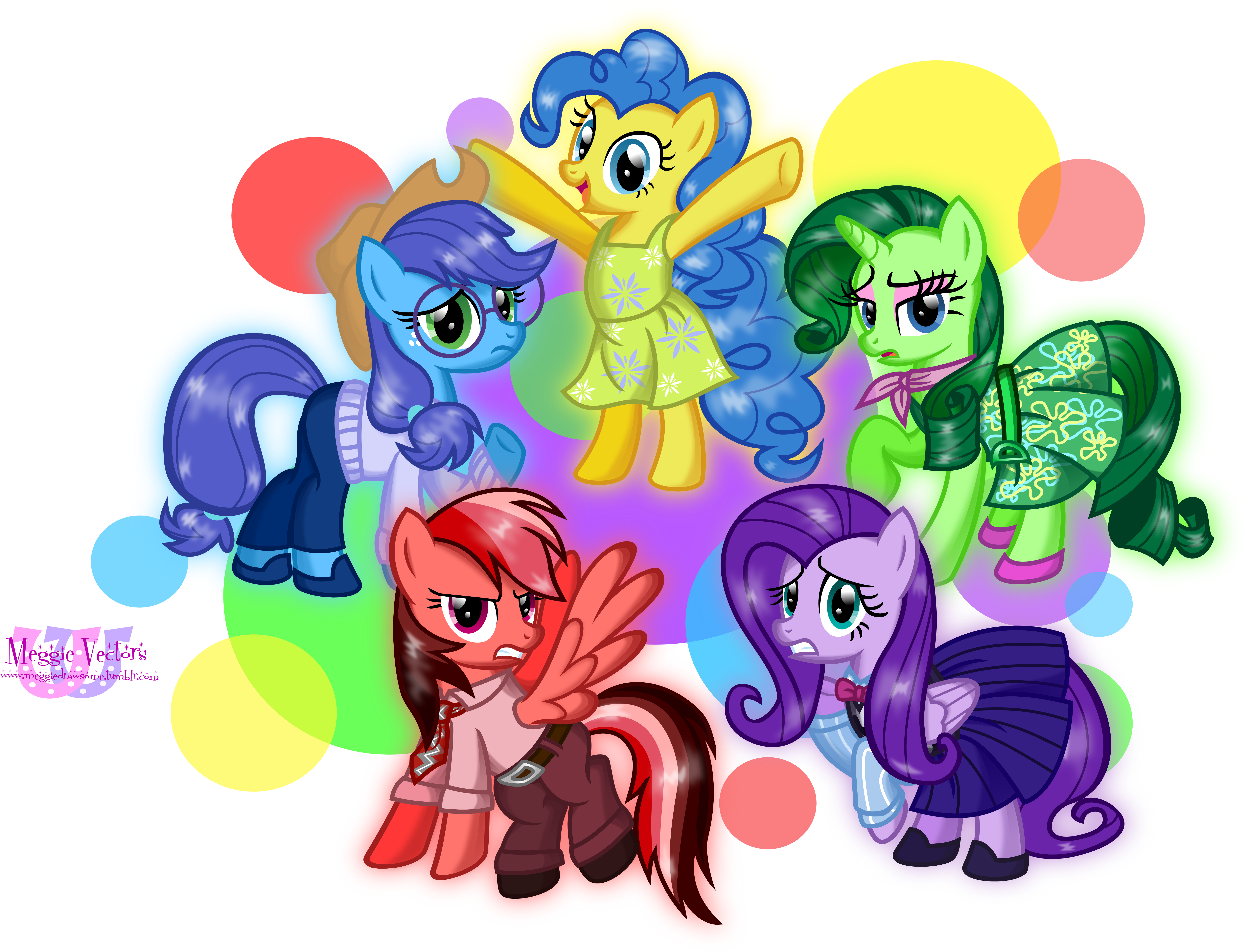 Meganlovesangrybirds Inside Out [mane 5] By Meganlovesangrybirds - Inside Out Joy Pony (6294x4805)