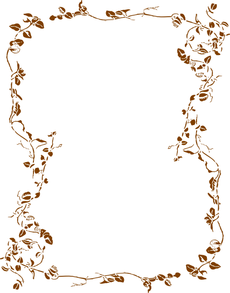 Large Floral Border Clip Art At Clker Com Vector Clip - Floral Border Clip Art (468x597)