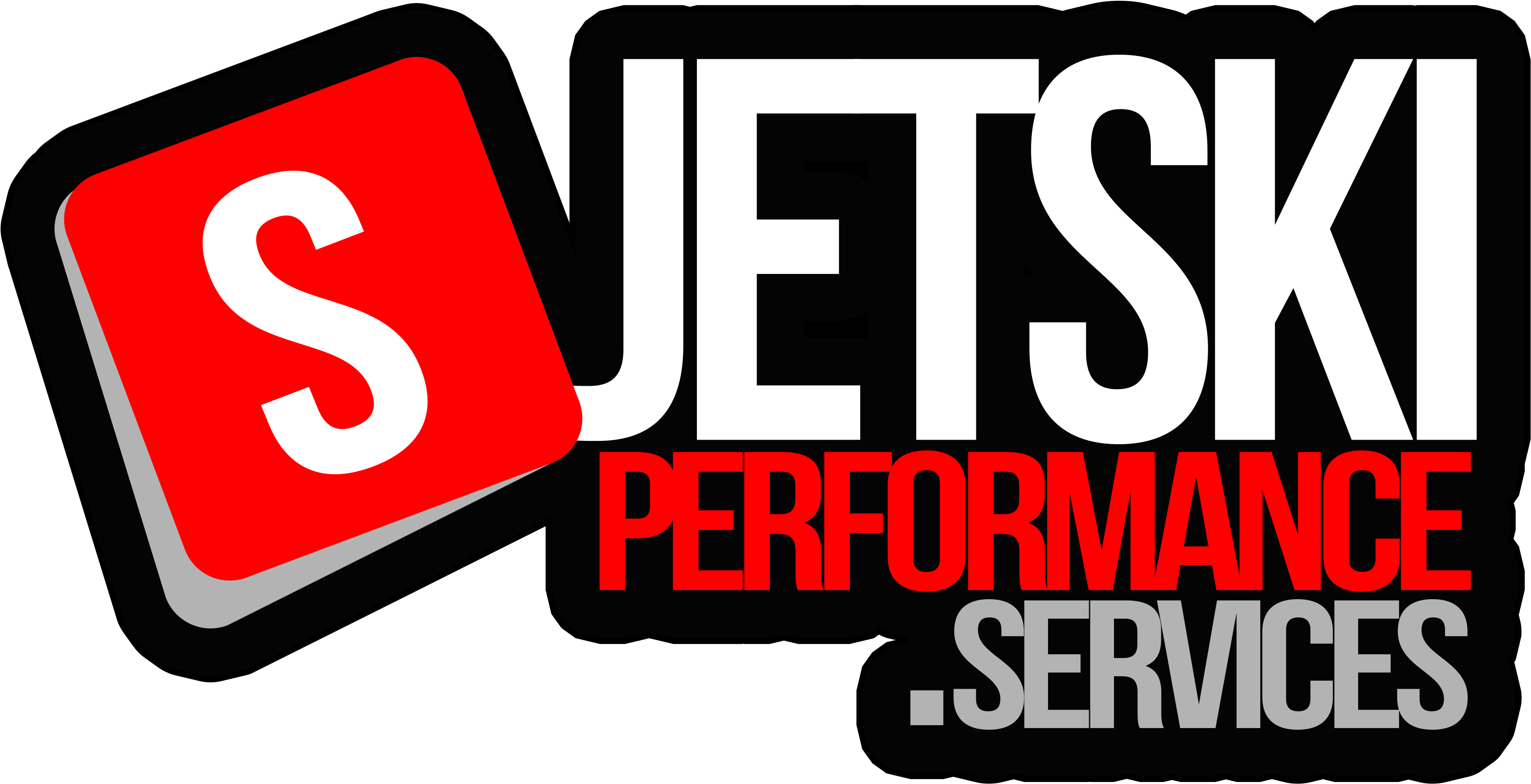 Jsps Logo On Black Ff0000 30 Grey Sq - Sign (3796x1982)