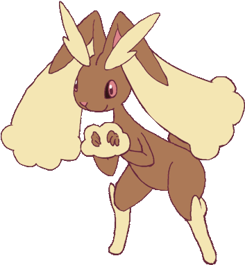Rabbit Mammal Nose Horse Like Mammal Donkey Cartoon - Mega Lopunny Animation (500x453)