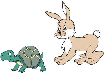 Tortoise And Hare Clip Art - Tortoise And The Hare (380x380)