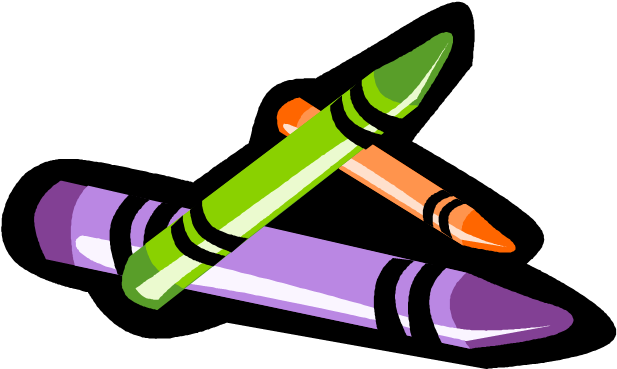 Crayons Coloring Page Clip Art Clipart - Child Care (624x383)