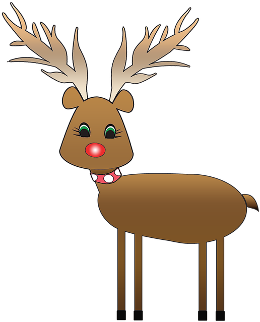 Christmas Cliparts Reindeer 21, Buy Clip Art - Reinsdyret Rudolf (521x720)