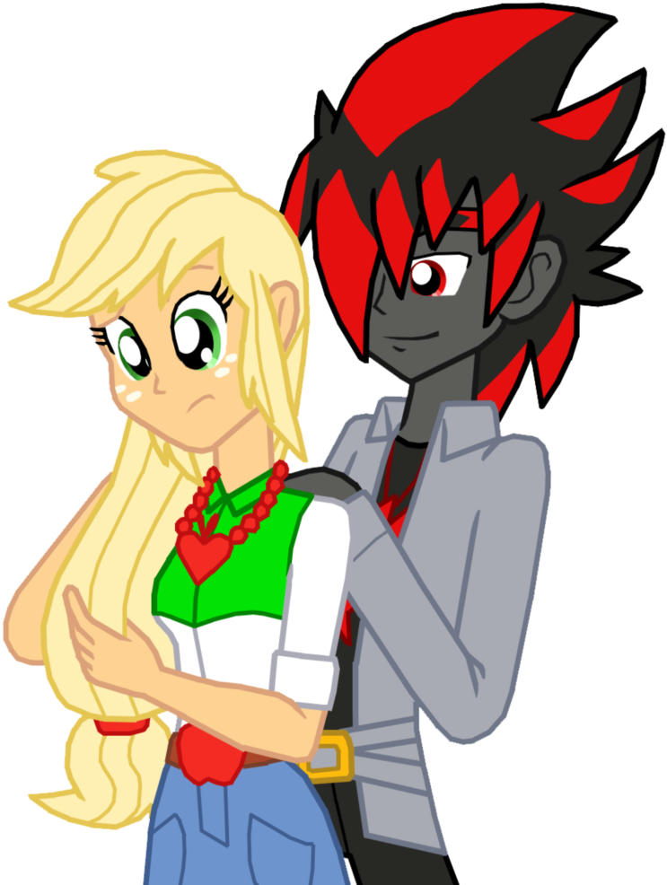 Valentines Day Shadow Gift For Applejack By Mergedzamasuva - Applejack And Shadow (809x988)