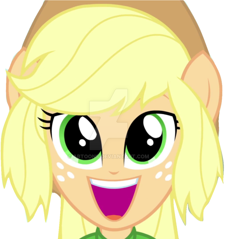 Eqg Rainbow Rocks Applejack Cute Face Vector By Abtoons - Mlp Eqg Applejack (1024x972)
