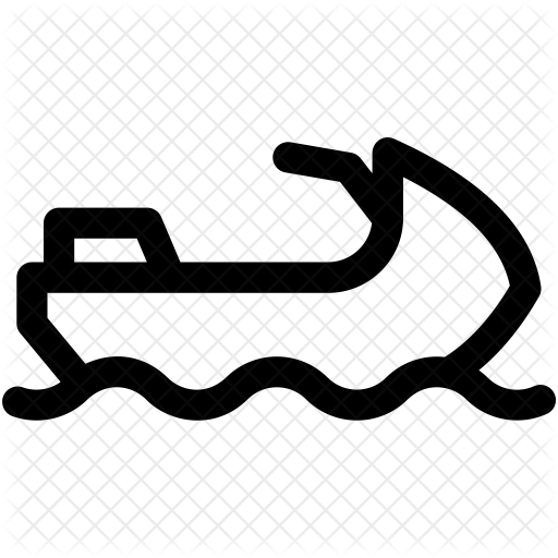 Jet-ski Icon - Calligraphy (512x512)