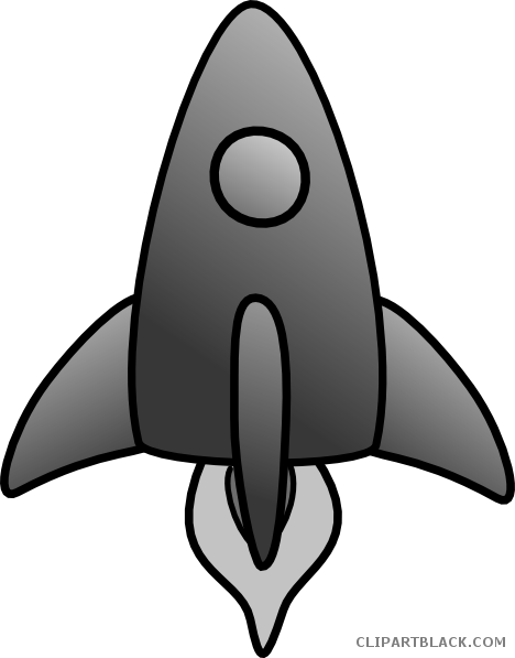 Rocket Transportation Free Black White Clipart Images - Cartoon Rocket Ship (468x597)