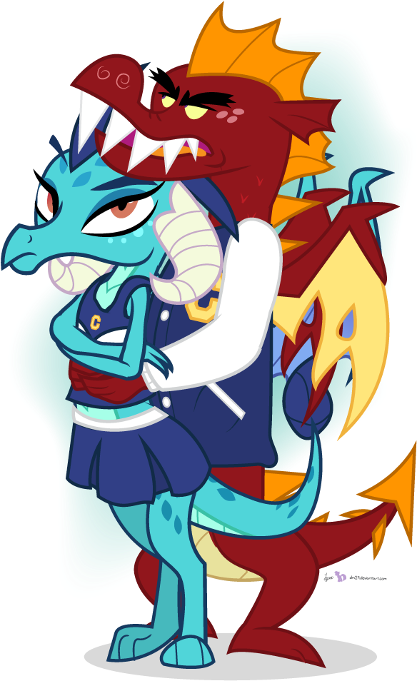 Garble, Letterman Jacket, Male, Princess Ember, Safe, - Art (660x1020)