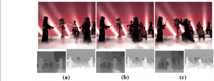 Comparisons Of Depth Maps In Kendo Sequence - Concert (850x276)