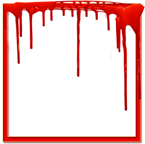 Blood Red Frame Png Transparent Image - Sang Halloween Png (500x500)