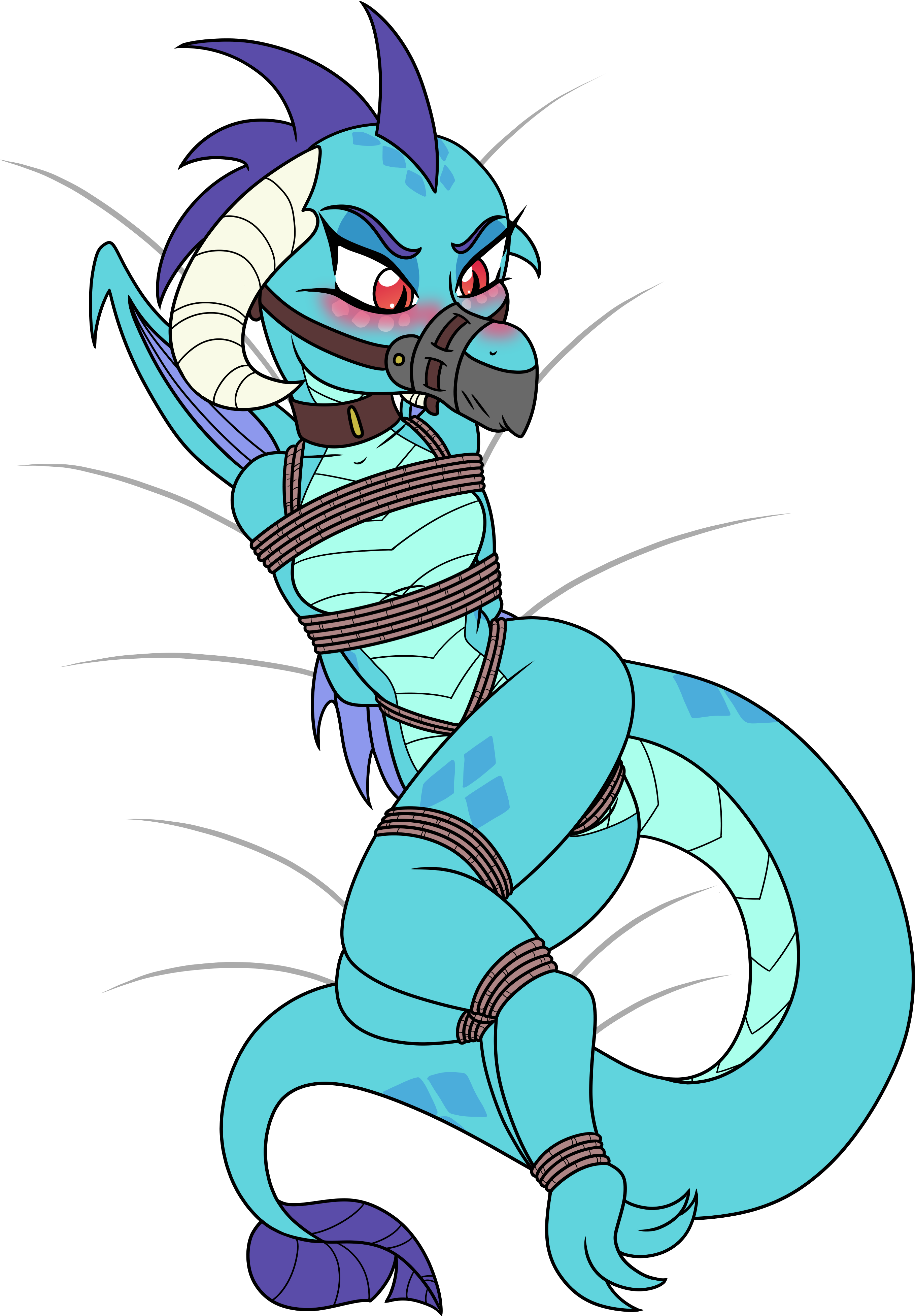 Ryuseihikari, Blushing, Bondage, Bound, Bound Wings, - Princess Ember Tied Up (3000x4200)