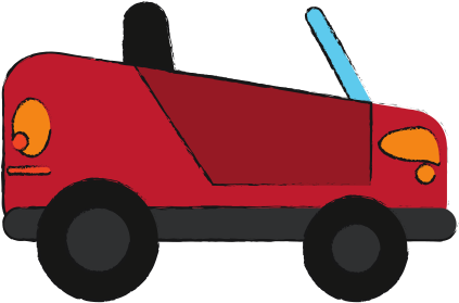 Sport Car Cabriolet Cartoon - Illustration (550x550)