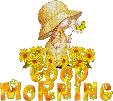 Good Morning Child - Good Morning With Sunflowers (400x366)