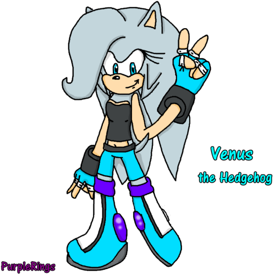 Venus The Hedgehog By Purplerings - Cartoon (600x576)