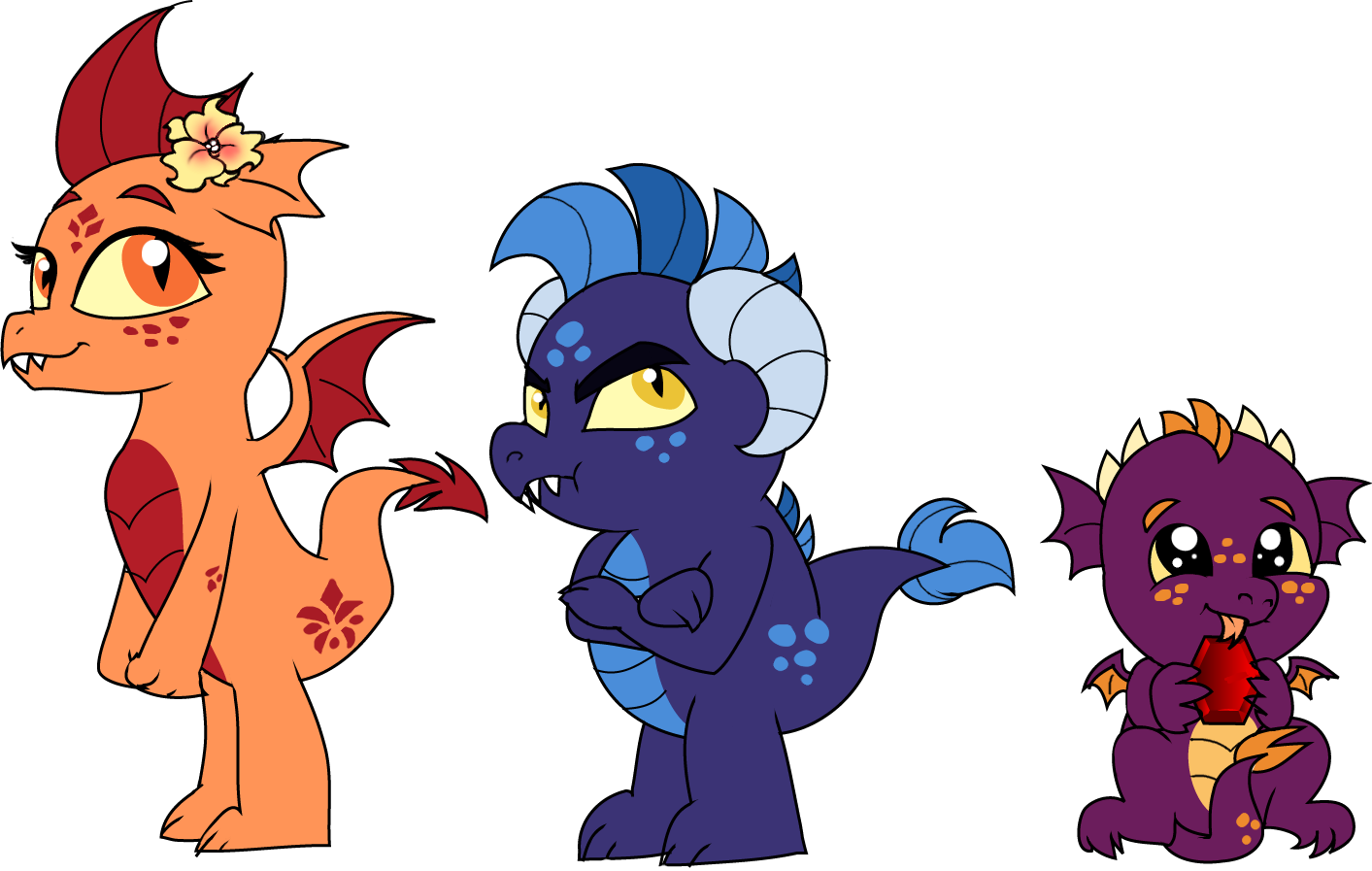 Mlp Ng Garble X Ember By Purfectprincessgirl Da1blml - Mlp Ember X Garble (1413x897)