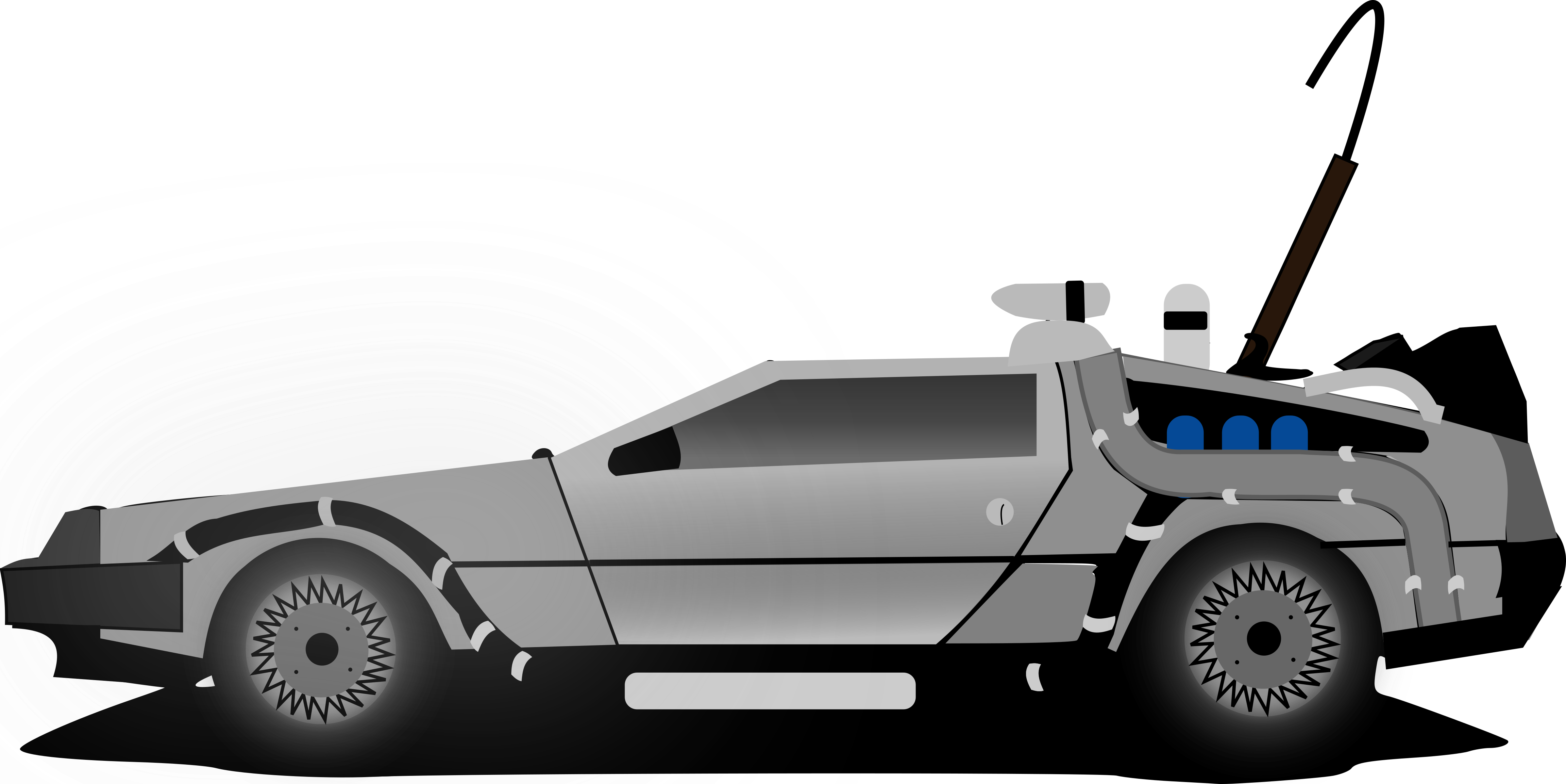 Back To The Future Clipart Time Machine Pencil And - Back To The Future Car Cartoon (4791x2400)