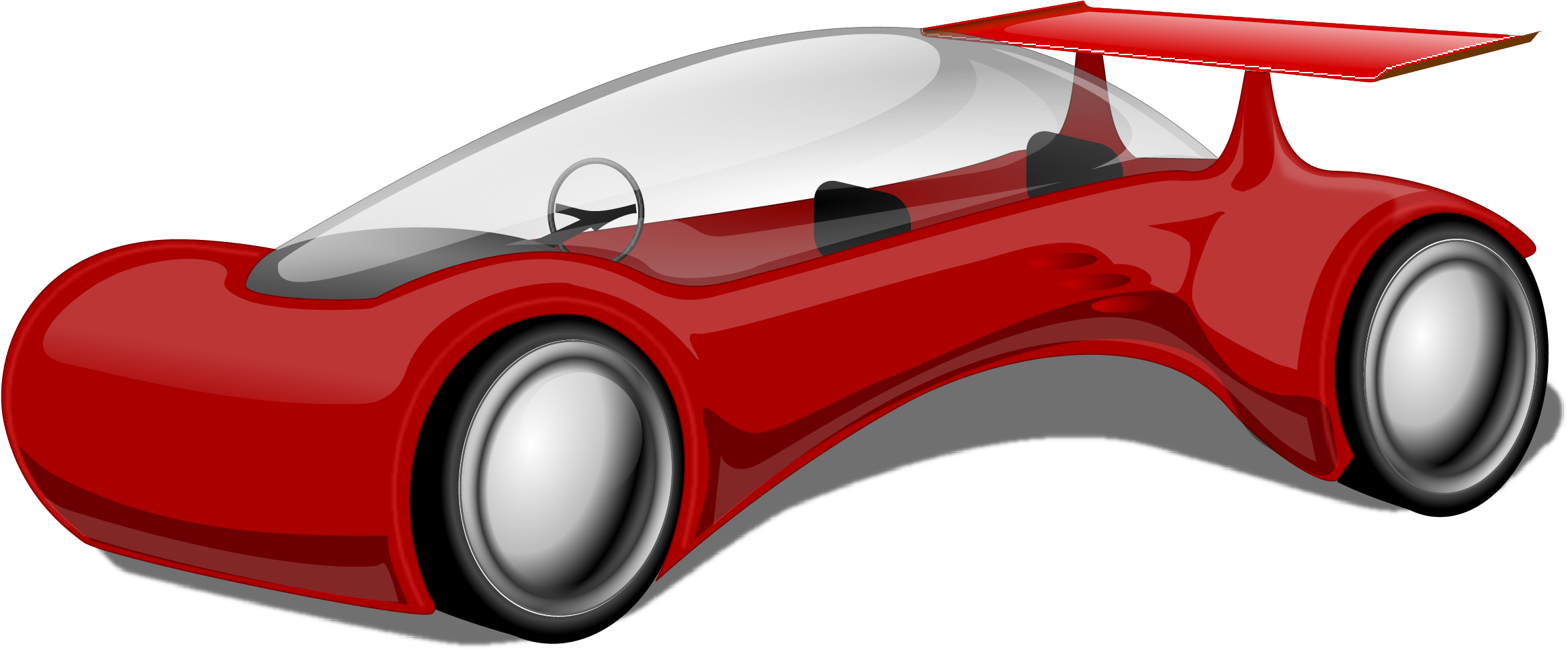 Sports Car Clip Art - Car Of The Future Cartoon (2660x1005)