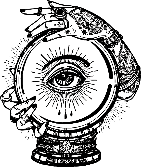 Crystal Ball Drawing Fortune-telling - Crystal Ball Tattoo (700x700)