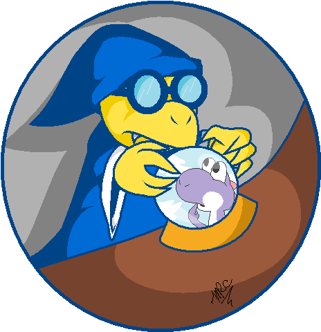 Kamek's Crystal Ball By Mariettarc - Cartoon (528x520)