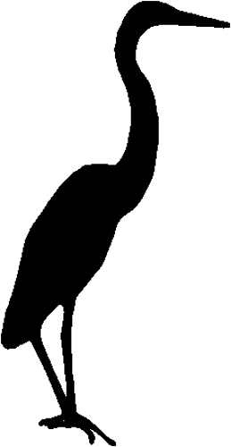 Crane Silhouette By Clipartcotttage - Heron Bird Silhouette (259x500)