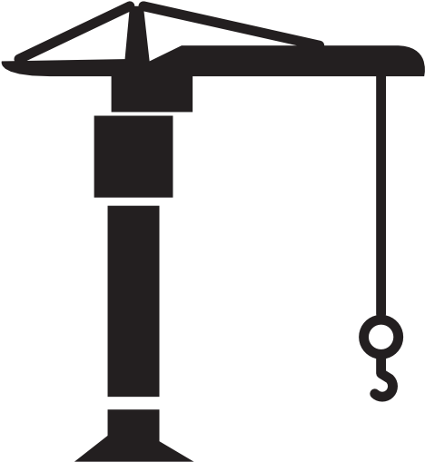 Construction, Crane Flat Icon - Crane Icon Vector (512x512)