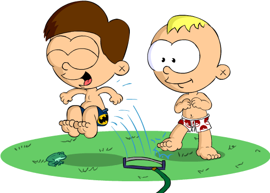 Sprinkler Fun By Blu3smok3 - Sprinkler Play Clip Art (550x400)