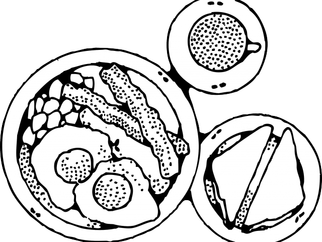 Breakfast Clipart Cinnamon Roll - Breakfast Coloring Book (640x480)