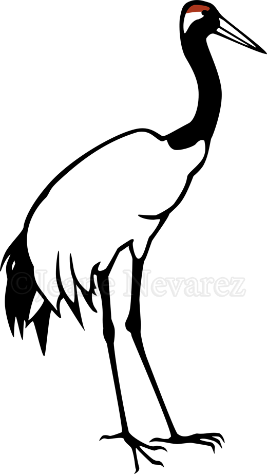 Red-crowned Crane - Red-crowned Crane (520x922)