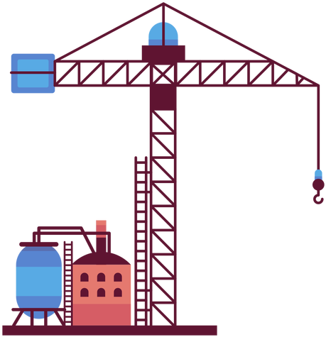 Factory And Industrial Tower Crane Transparent Png - Crane (512x512)