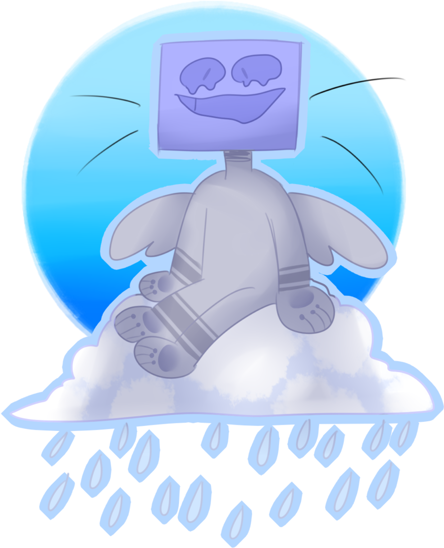 Sad Ghost Being Sad By Tord-le - Illustration (900x1116)