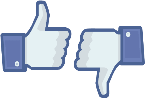 Clipart Of Thumbs Up And Down - Facebook Thumbs Up And Down (1144x770)