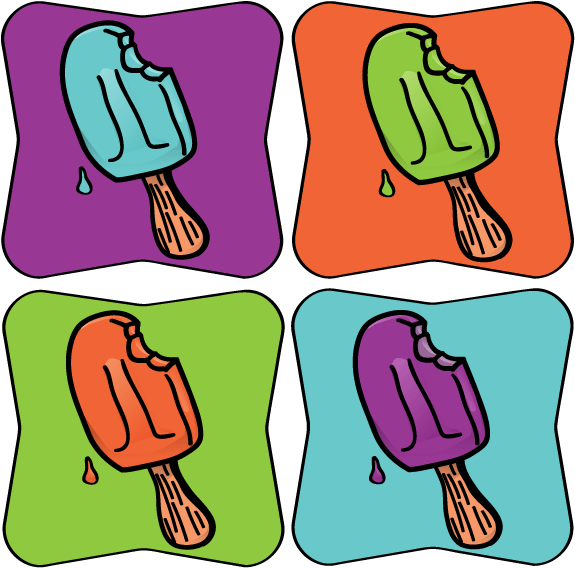 Popsicle Pop Art For The Summer By Talking Dog - Pop Art (600x600)