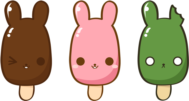 Popsicle Bunnies By Yume-fran - Chibi Popsicle (667x400)