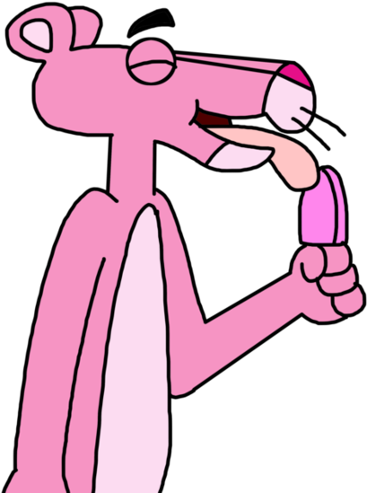 Pink Panther With Strawberry Popsicle By Marcospower1996 - Gun Barrel (894x894)