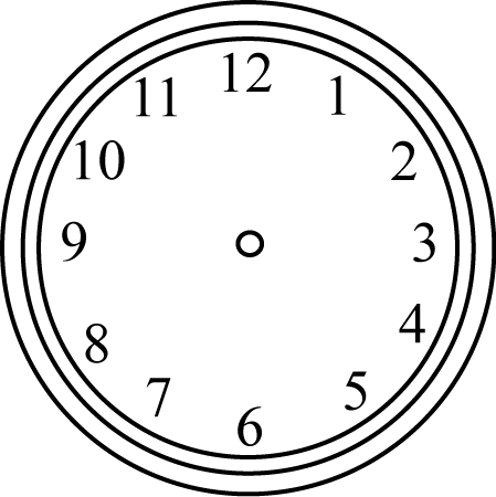 Interior Black And White Clock Black And White Clock - Clock Clipart Black And White (449x450)