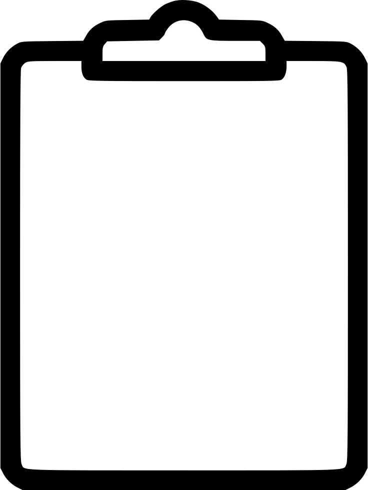 Clipboard Comments - Clipboard Clipart Black And White Png (736x980)