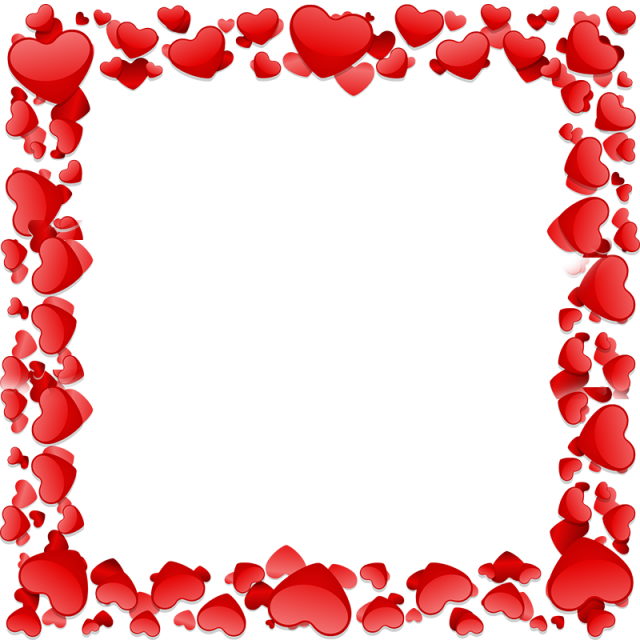 Beautiful Heart Frame, Beautiful Heart Vector, Heart - Love Heart Frame Png (640x640)