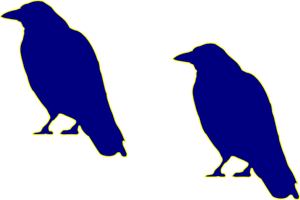Blue Crow Clip Art - Six Of Crows Crow (600x401)