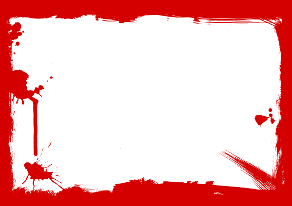 Red Grunge Frame - Red Grunge Border Png (600x424)