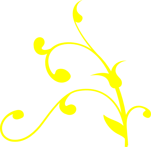 Yellow Swirl Thing Clip Art At Clker - Tree Branch Clip Art (600x584)
