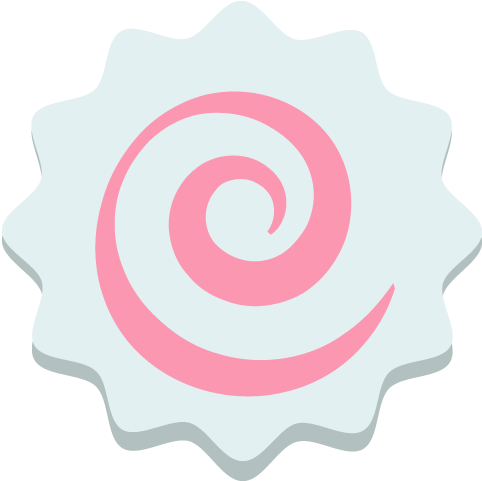 Fish Cake With Swirl Design Emoji - Mandala (512x512)