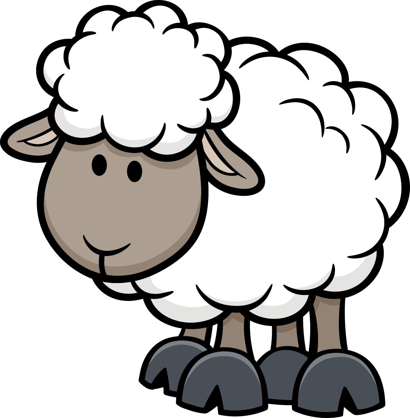 Sheep Cartoon Illustration - Animal Clipart (1371x1396)