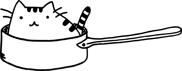 Cat In A Pan Clip Art At Clker - Twisted Envy Cat In A Pan Novelty Mug (866x340)