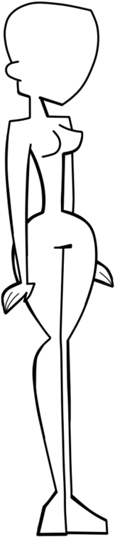 Total Drama Girl Base By Xhimenyan - Line Art (400x800)