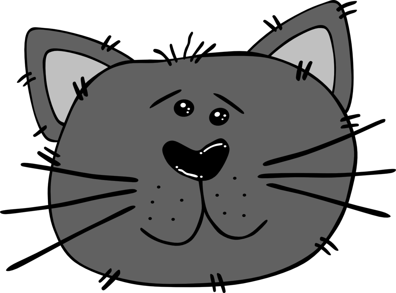 Cartoon Animal Faces 15, Buy Clip Art - Cartoon Cat Face (1264x934)