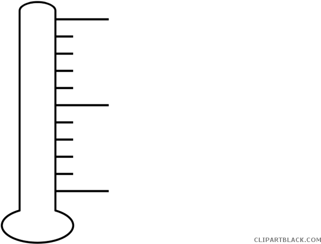 Blank Thermometer Tools Free Black White Clipart Images - Musical Instrument (700x525)