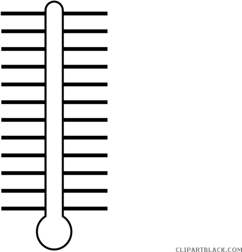 Blank Thermometer Tools Free Black White Clipart Images - Diagram (700x525)