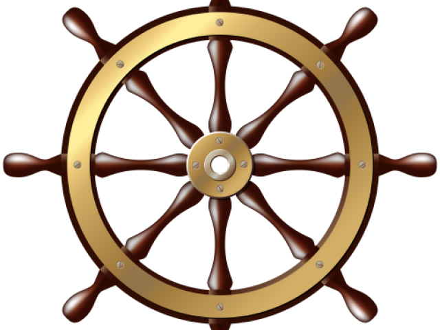 Ships Wheel Clipart - Ship Steering Wheel Png (640x480)