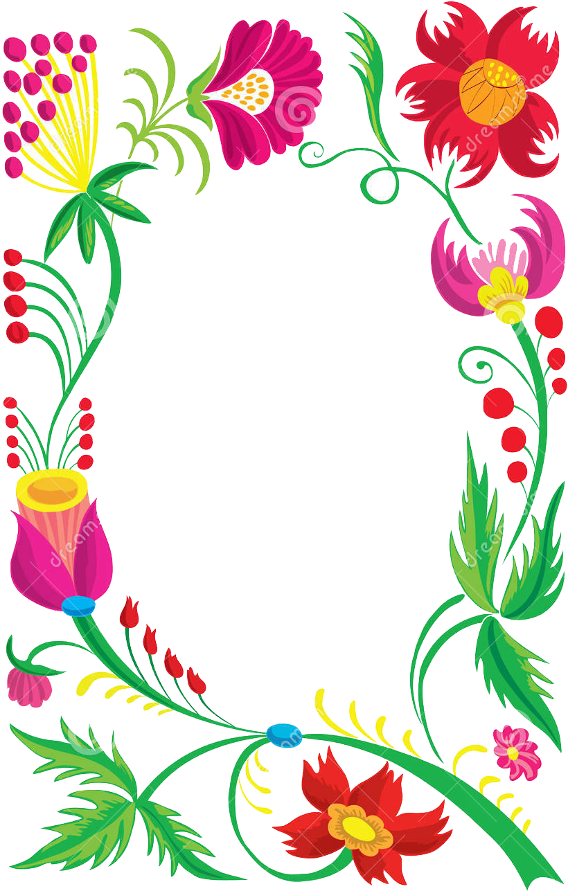 Flower Stock Photography - Beautiful Border Design (842x1300)