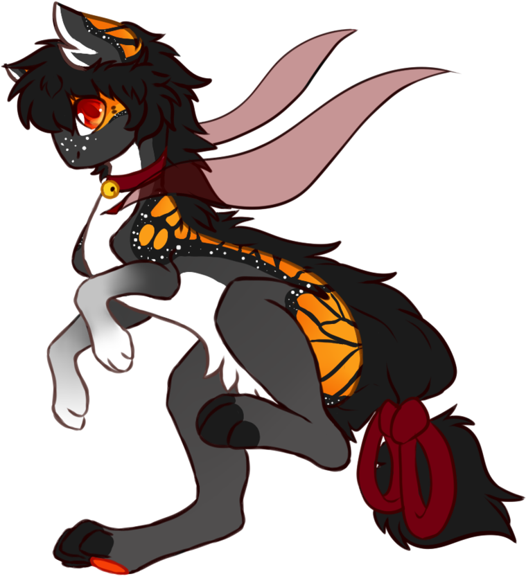 Closed Monarch Butterfly Esprie By Trilliumm - Cartoon (847x944)